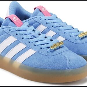 Adidas Blue Trainers with White Accents